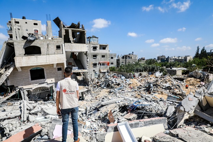 Un membre de Caritas Jérusalem à Gaza en mai 2021.