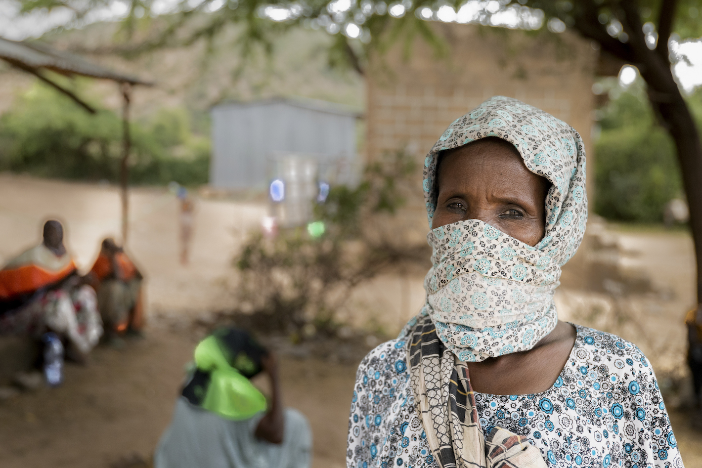 En Ethiopie, une fermière venue à une distribution de denrées alimentaires.