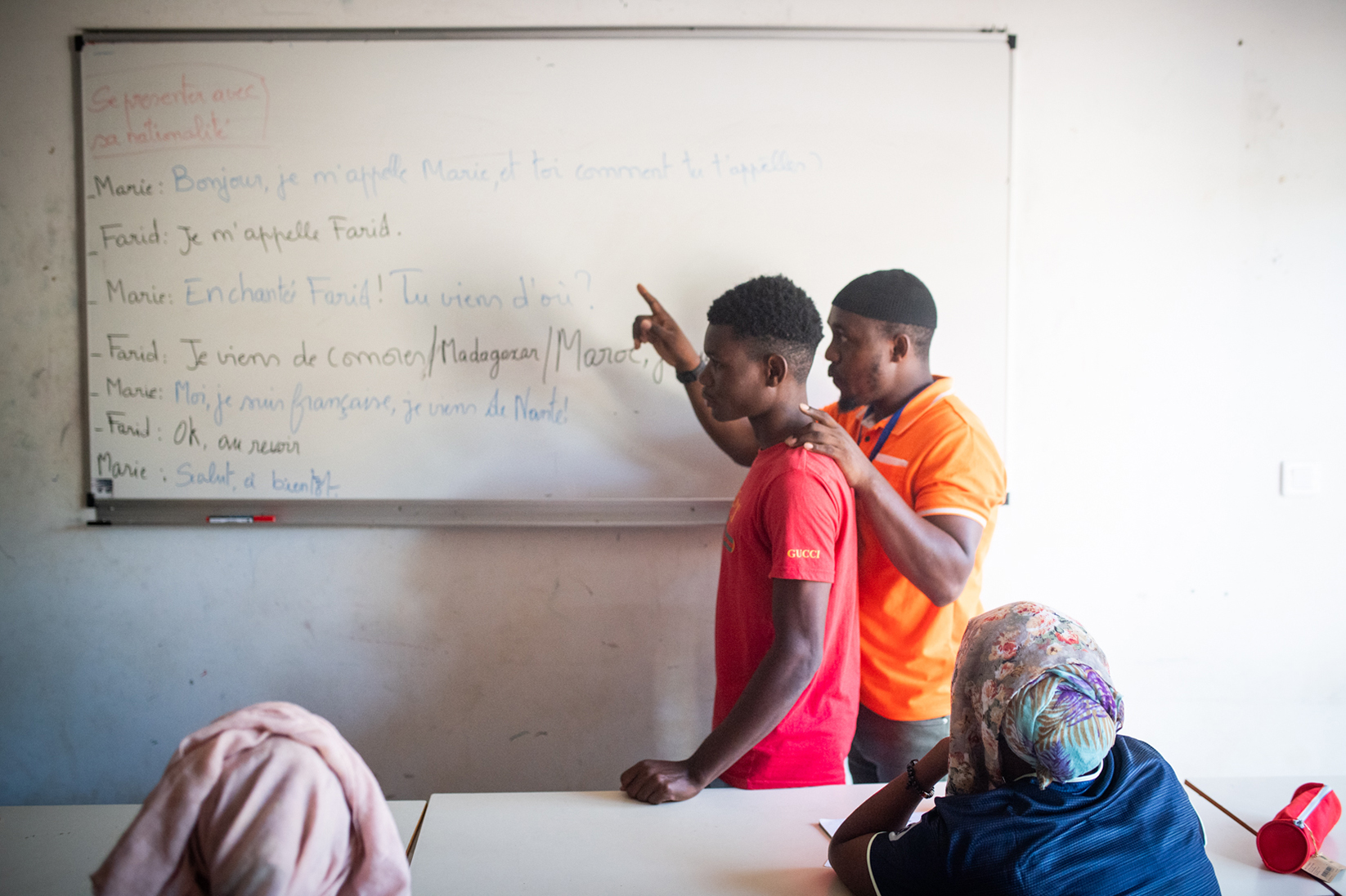 au centre Nyamba à Mayotte, cours de français