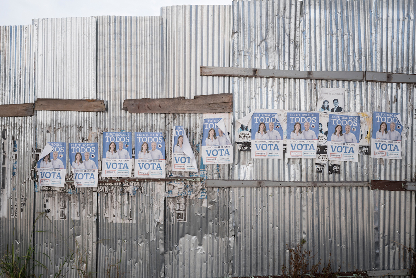 Affiches électorales à Ocana, dans le nord-est de la Colombie.