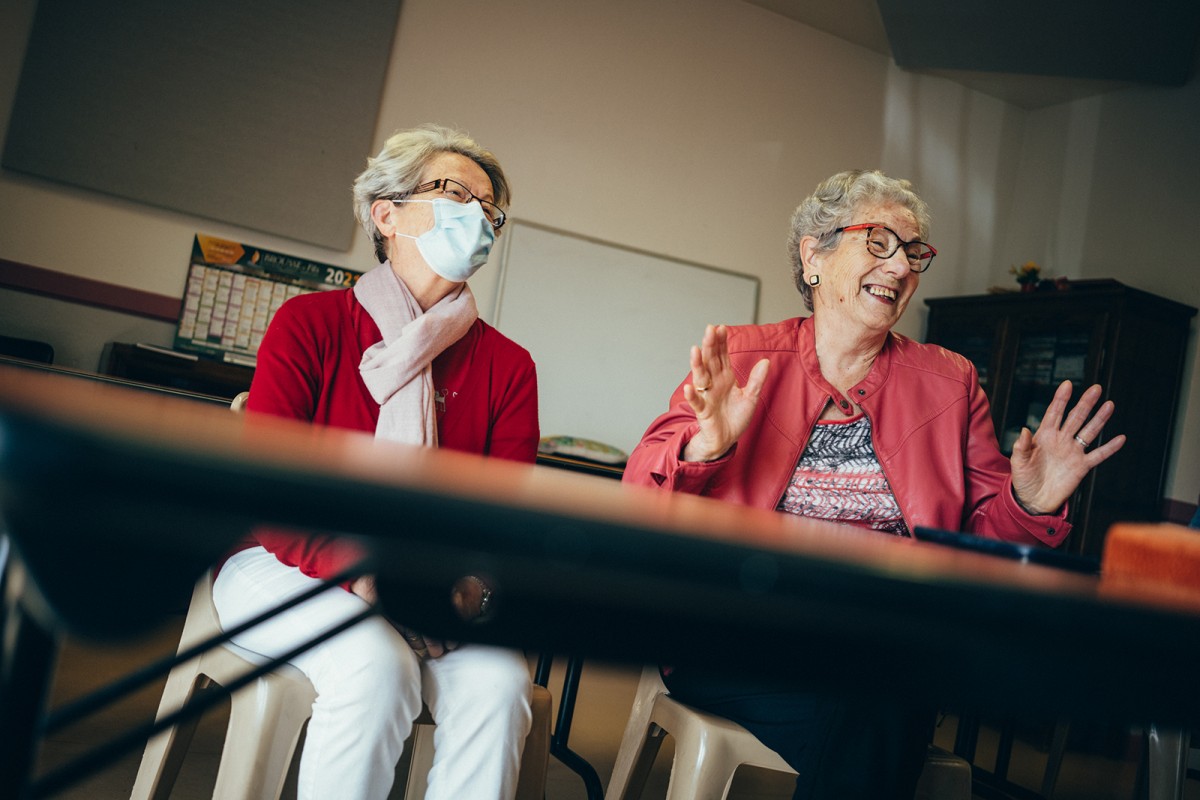 Denise à droite, et Nanie à gauche