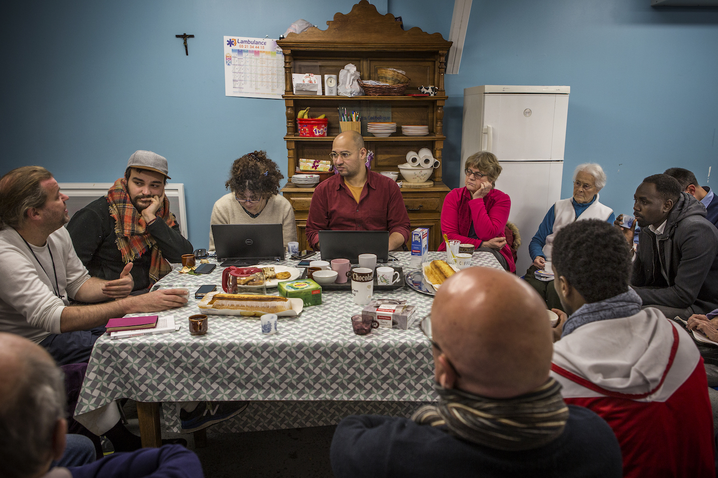 L'équipe du Secours Catholique de Calais.