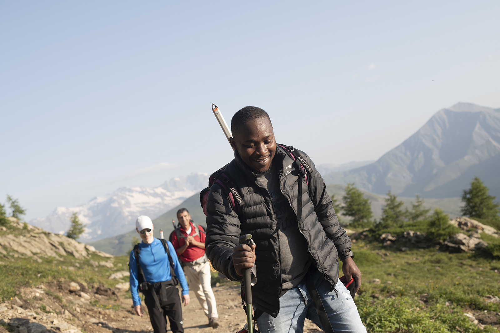 Touré, 26 ans, aime les sensations fortes que lui apporte la haute montagne.