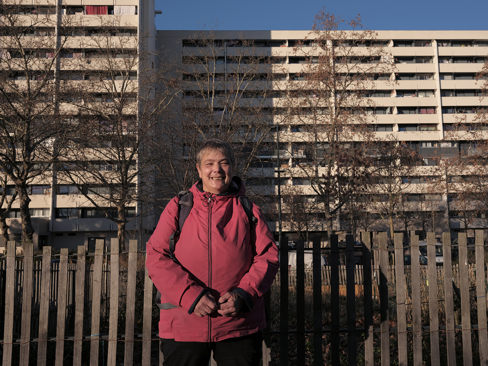 Martine dans son quartier de la Reynerie.