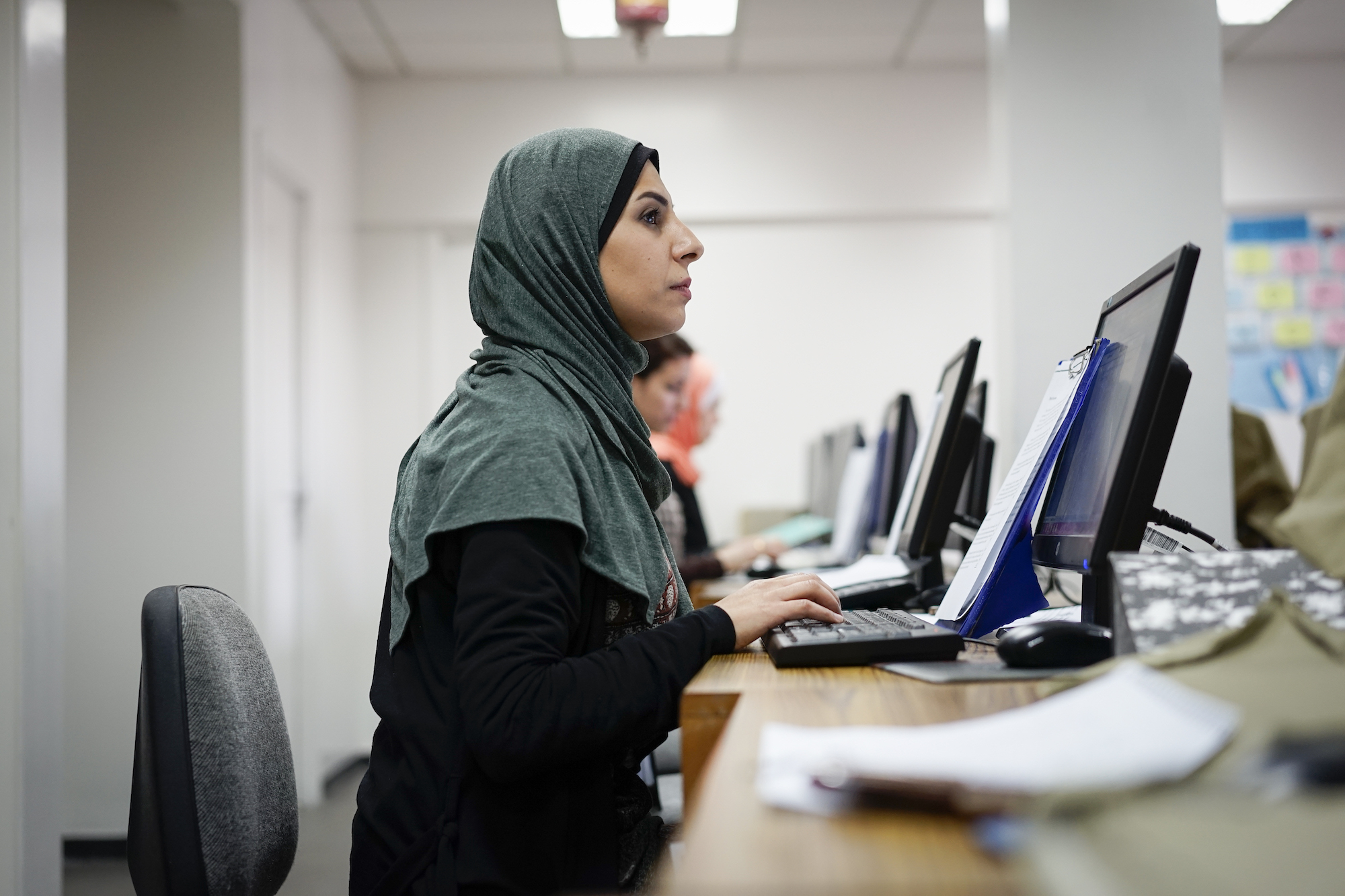 Noura, en formation de secrétariat