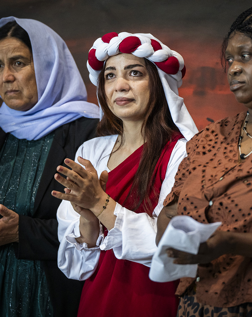 la troupe sur scène