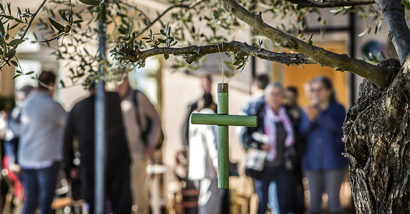 une croix dans un arbre