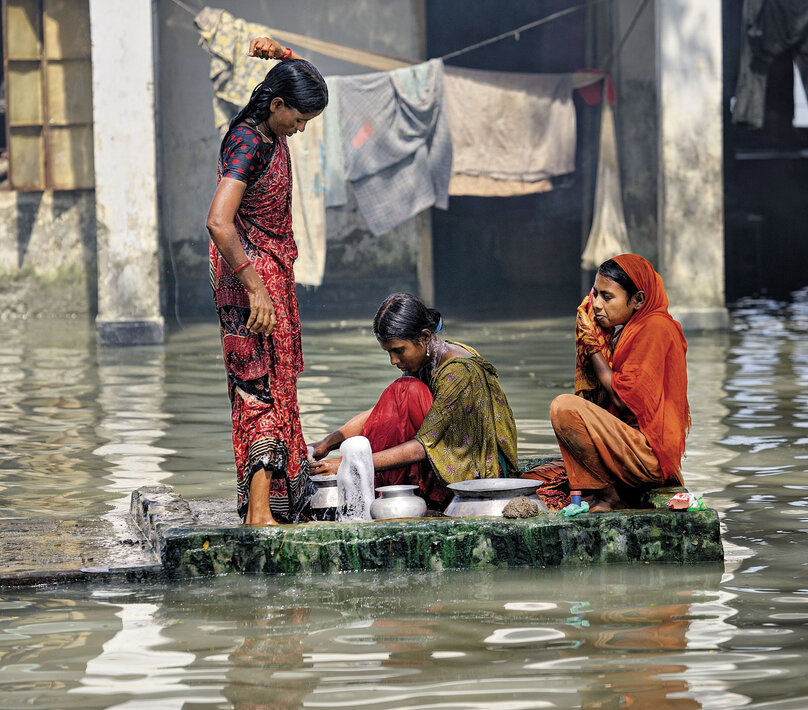 femmes victimes d'inondations