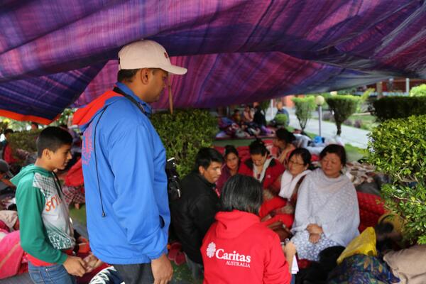 Caritas Autralie est également présente sur les lieux pour prendre en charge les personnes sinistrées.
