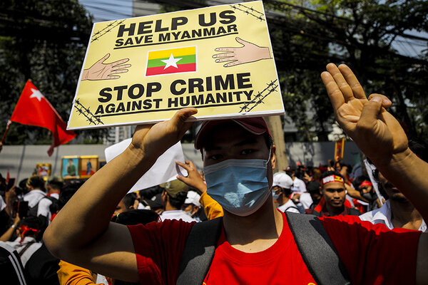 manifestation en Birmanie