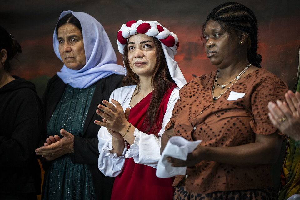 la troupe sur scène
