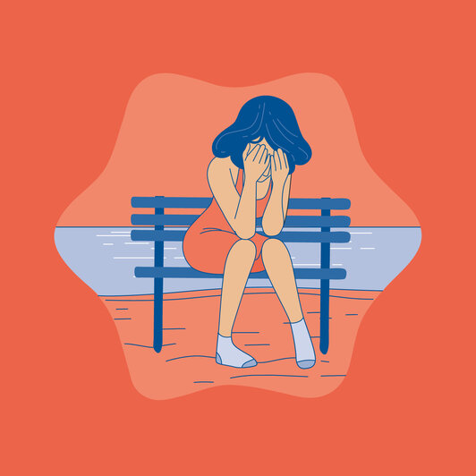 Picto femme seule