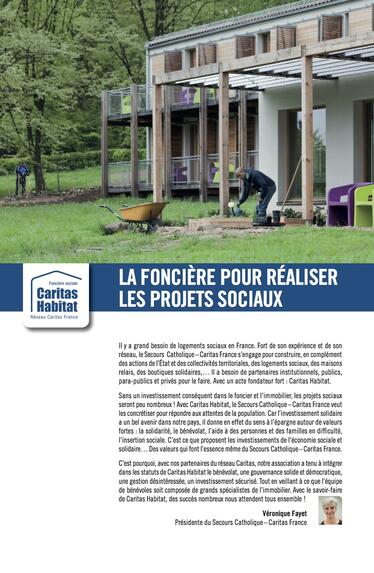 Caritas Habitat: La foncière pour réaliser les projets sociaux